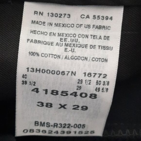 Lee NWT No Iron Navy Pleated Front 4 Pocket Dress Pants Size 38×29 - Picture 6 of 8